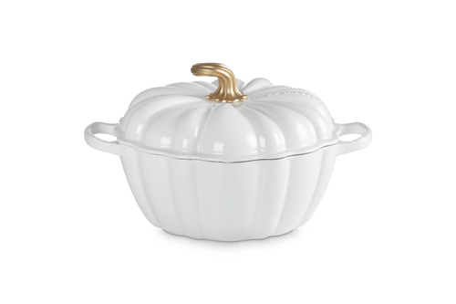 Le Creuset Gusseisen-Schmortopf „Kürbisweiß“ Ø 24 cm / 3,7 l