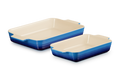 Le Creuset Auflaufform-Set, 2-teilig, „Azurblau“, 25 &amp; 32 cm