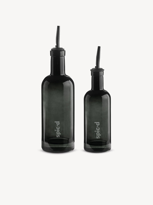 Spic'd Olivenölflaschen 'Night Shade' mit Olivenöl 450ml und 200ml