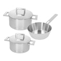 Demeyere 3-teiliges Topfset mit doppelwandigem Deckel „John Pawson 7“