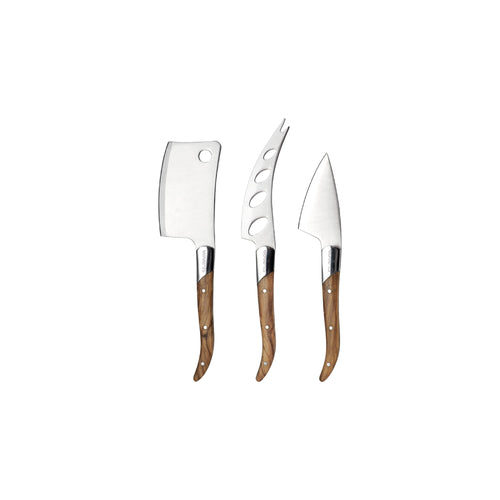 Moments Käsemesser Olivenholz Set mit 3 Messern