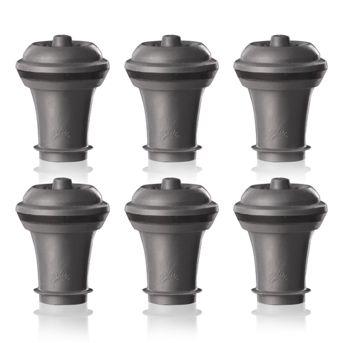 Vacuvin Weinstopper grau 6 Stück.
