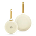 Greenpan Bratpfannenset 20/26 cm 'Padova Cremeweiß'