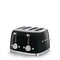 Smeg Toaster 4x4 'Schwarz' TSF03BLEU