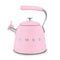 SMEG Wasserkocher mit Pfeiffunktion 2,3 l, „Pink“, Modell WKF01PK
