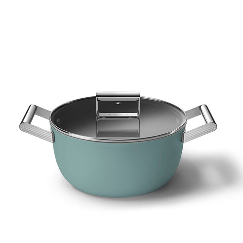 Smeg Keramik-Bratpfanne Ø24cm / 4,8L 'Smaragdgrün'