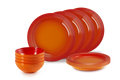 Le Creuset 12-teiliges Geschirrset – 4 Personen „Orangerot“