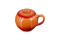Le Creuset Becher 400ml Steingut 'Kürbisorange-Rot'