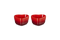 Le Creuset Ramekin 2 Schaaltjes Hart 'Kersenrood'