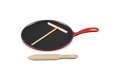Le Creuset Pfannkuchenpfanne aus Gusseisen, „Kirschrot“, Ø 27 cm