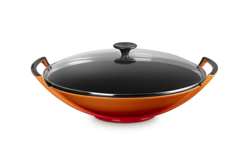 Le Creuset Gusseisen-Wok Ø36cm / 4,5L 'Orangerot'