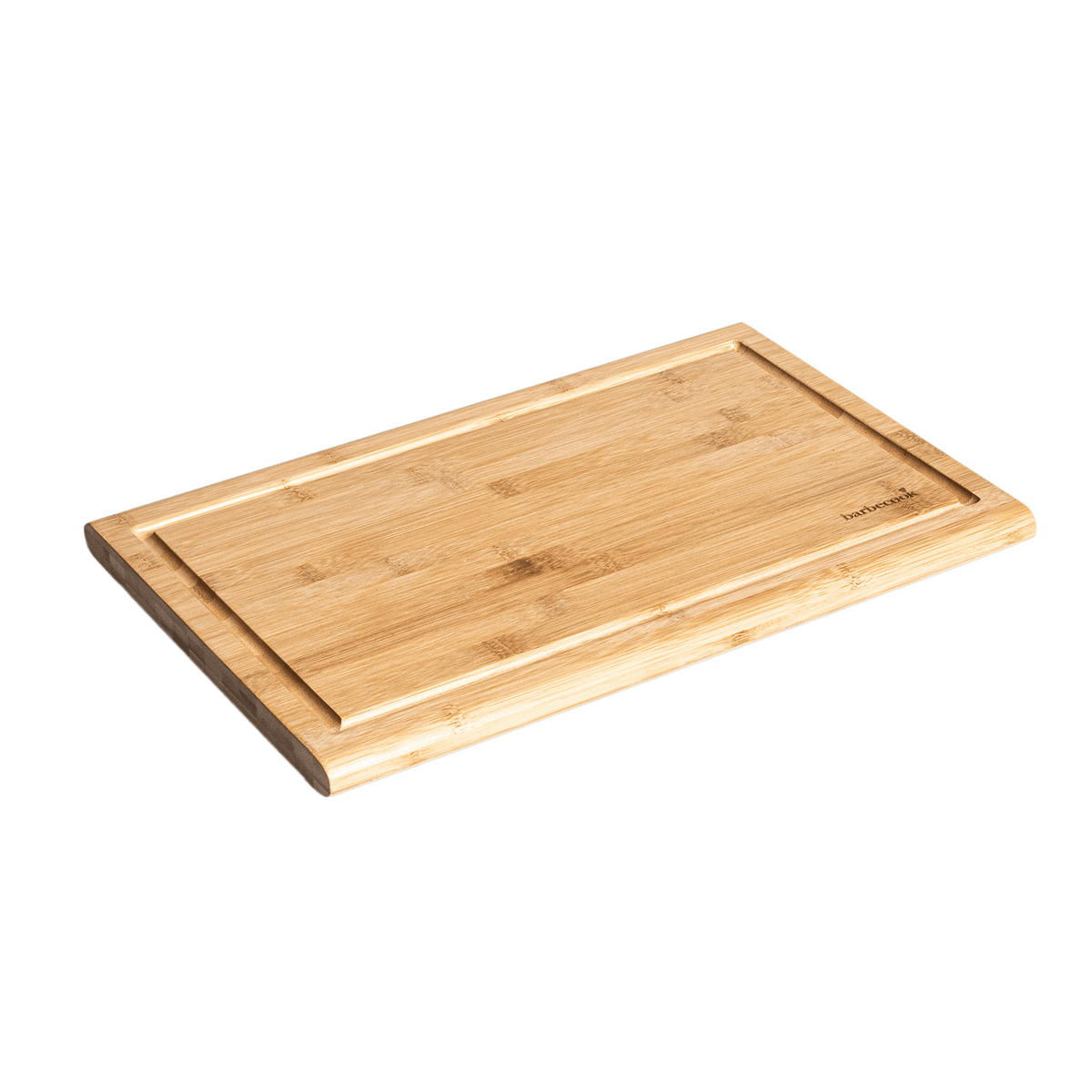 Barbecue-Schneidebrett aus Bambusholz mit Saftrille, 43 x 28 x 2 cm