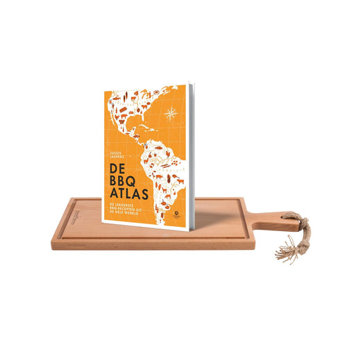 Schüssel- und Teller-Set – Steakbrett aus reinem Holz PH1549 + Der BBQ-Atlas