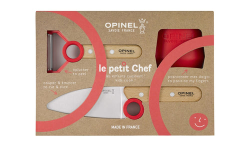 Opinel Kinder Koksmes & Dunschiller 'Le Petit Chef Rood'