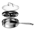 Le Creuset Classic 3-lagige Edelstahl-Bratpfanne mit 20 cm/1,5 l Einsatz