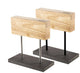 Laguiole Style de Vie Messenblokken Magnetisch messenblok Eiken met natuurstenen voet 8720039624139 MagnEikSteen afbeelding